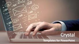  Presentation with help desk - PPT theme consisting of clients with the help background and a violet colored foreground