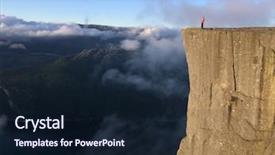  Presentation with amazing - Cool new PPT layouts with cliff above the clouds pulpit backdrop and a wine colored foreground