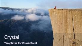 Presentation with amazing - Slide set consisting of cliff above the clouds pulpit background and a navy blue colored foreground