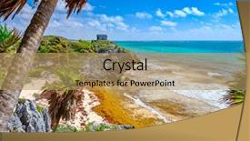  Presentation with cliff - Amazing PPT layouts having cliff and a beautiful tropical backdrop and a coral colored foreground