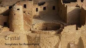  Presentation with national parks - Slide deck with cliff-dwellings-in-mesa-verde background and a coral colored foreground
