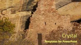  Presentation with national parks - Presentation theme enhanced with cliff-dwellings-in-mesa-verde background and a tawny brown colored foreground