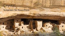  Presentation with national parks - Theme with cliff-dwellings-in-mesa-verde background and a yellow colored foreground