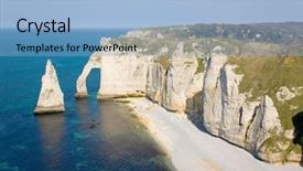  Presentation with rouen haute normandy france - PPT layouts consisting of cliffs at etretat in normandy background and a  colored foreground