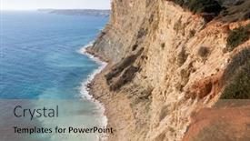  Presentation with walk - Slides with cliffs-in-portugal-luz-porto background and a coral colored foreground