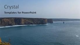  Presentation with west - Theme featuring cliffs-in-the-algarve-west background and a light blue colored foreground