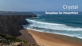  Presentation with algarve - PPT theme enhanced with cliffs-in-the-algarve-west background and a teal colored foreground
