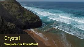  Presentation with west - Presentation theme enhanced with cliffs-in-the-algarve-west background and a tawny brown colored foreground