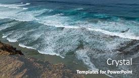  Presentation with west - PPT theme featuring cliffs-in-the-algarve-west background and a gray colored foreground