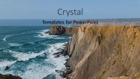  Presentation with west - Slide set with cliffs-in-the-algarve-west background and a light blue colored foreground