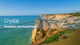  Presentation with algarve - Amazing PPT layouts having cliffs-in-the-coast backdrop and a teal colored foreground