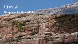  Presentation with north america - PPT theme having cliffs-of-bonaventure-island background and a teal colored foreground