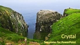  Presentation with newfoundland - PPT layouts consisting of cliffs of cape st mary background and a tawny brown colored foreground
