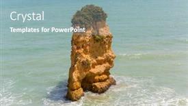  Presentation with algarve - Audience pleasing PPT layouts consisting of cliffs-of-dona-ana-beach backdrop and a light blue colored foreground