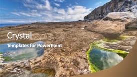  Presentation with ireland - Beautiful presentation featuring torrent bay bay - cliffs of fanore scenery backdrop and a coral colored foreground