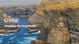 Presentation with ireland - Slide deck with cliffs of kilkee in co clare ireland background and a gray colored foreground