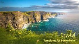  Presentation with ireland - Presentation design enhanced with cliffs-of-moher-county-clare background and a tawny brown colored foreground