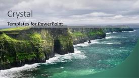  Presentation with tourist - Slides enhanced with cliffs-of-moher and a light gray colored foreground