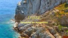  Presentation with island - Audience pleasing presentation theme consisting of cliffs-on-the-enfola-peninsula backdrop and a tawny brown colored foreground