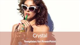  Presentation with summer drinking water - Colorful presentation theme enhanced with clima laboral - summer style portrait of young backdrop and a  colored foreground