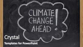  Presentation with climate change - Theme with climate change ahead - white chalk background and a  colored foreground