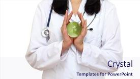  Presentation with hands holding - Slide set consisting of climate change health - doctor holding plant earth background and a sky blue colored foreground