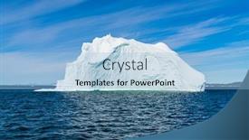  Presentation with iceberg - Colorful presentation theme enhanced with climate-change-iceberg-afrom-glacier backdrop and a light blue colored foreground