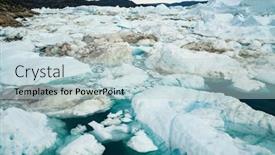  Presentation with climate change - Presentation theme with climate-change-iceberg-afrom-glacier background and a lemonade colored foreground