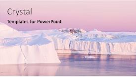  Presentation with climate change - Presentation design enhanced with climate-change-iceberg-and-ice background and a lemonade colored foreground