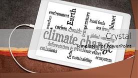  Presentation with climate change - Presentation theme having climate-change-word-cloud background and a  colored foreground