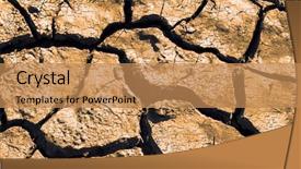  Presentation with desertification - Colorful presentation theme enhanced with cracks in the dried soil backdrop and a coral colored foreground