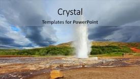  Presentation with iceland location famous place kirkjufellsfoss - Amazing PPT layouts having fresh green apples on dark table backdrop and a tawny brown colored foreground