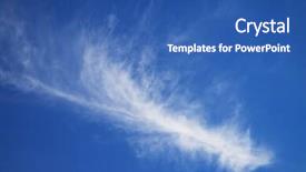  Presentation with feather - Cool new presentation theme with climatology - cloud in the form shape backdrop and a ocean colored foreground