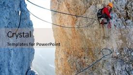  Presentation with challenge - Amazing presentation theme having climb challenge - alpinist on koenigsjodler route austria backdrop and a  colored foreground