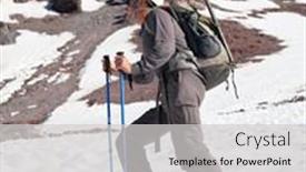  Presentation with usa - Colorful theme enhanced with climb-on-mount-shasta-usa backdrop and a light gray colored foreground