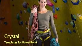  Presentation with woman tied rope sexual - Colorful slides enhanced with climbers - portrait of happy woman backdrop and a wine colored foreground
