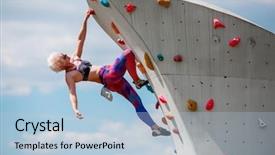  Presentation with sportive cycling - Amazing presentation design having climbers girls - photo of sportive girl backdrop and a light blue colored foreground