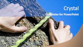  Presentation with rope - Theme enhanced with rope on bring of rock background and a cobalt blue colored foreground