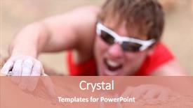  Presentation with courage - Beautiful presentation featuring climbing challenge man climber using backdrop and a coral colored foreground