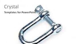  Presentation with equipment - Presentation theme consisting of climbing equipment - carbine isolated on white background background and a white colored foreground