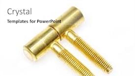  Presentation with equipment - Beautiful PPT theme featuring climbing equipment - carbine isolated on white background backdrop and a white colored foreground