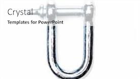  Presentation with climbing - Cool new PPT theme with climbing equipment - carbine isolated on white background backdrop and a white colored foreground