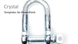  Presentation with equipment - PPT layouts consisting of climbing equipment - carbine isolated on white background background and a white colored foreground