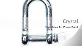  Presentation with equipment - Cool new PPT layouts with climbing equipment - carbine isolated on white background backdrop and a white colored foreground