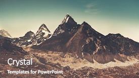  Presentation with vintage retro - Amazing slide set having climbing everest - himalayas mountain landscape trekking backdrop and a violet colored foreground