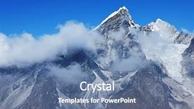  Presentation with everest - Theme having climbing everest - himalayas background and a ocean colored foreground