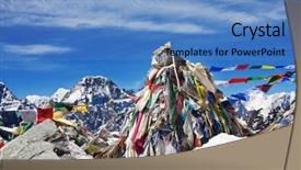  Presentation with himalaya - Beautiful slides featuring climbing everest - mountains in sagarmatha region himalaya backdrop and a  colored foreground