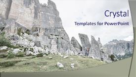  Presentation with climbing mountains couples success - Amazing theme having climbing gear preparing for ascent backdrop and a sky blue colored foreground