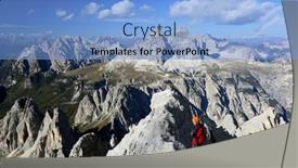  Presentation with climbing - PPT layouts enhanced with climbing-in-the-dolomiites background and a light blue colored foreground