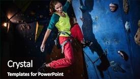  Presentation with rock climbing - Audience pleasing presentation theme consisting of climbing on a rock wall backdrop and a black colored foreground